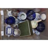 A job lot of ceramics and glassware. postage unavailable