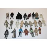 A collection of assorted Star Wars figures from the early 1980's.