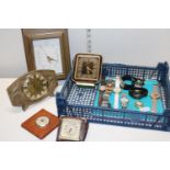 A job lot of assorted watches & timepieces etc.