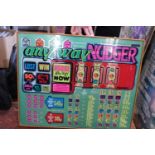 A vintage framed fruit machine glass backplate in mint condition