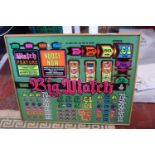 A vintage framed fruit machine glass backplate in mint condition