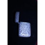 A vintage hallmarked silver vesta case