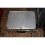 A aluminium flight case and contents