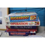 A selection of vintage board games