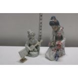 Two oriental ceramic figurines