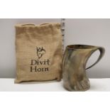 A Divit horn tankard