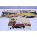 Three vintage Skoda advertising flyers