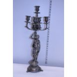 A large Spanish silver plated candelabra