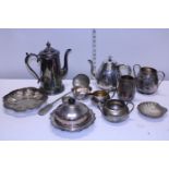 A job lot of assorted plated ware. postage unavailable