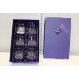 A boxed set of Edinburgh crystal whiskey tumblers