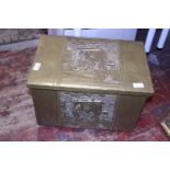 A brass bound storage box