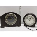 Two vintage bakelite cased mantle clocks, Smiths & Ferranti