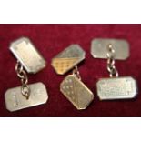 A selection of 9ct gold cufflinks 8.69g