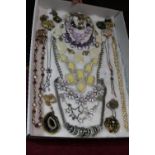 A good tray of costume jewellery