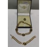 A box set of gold tone jewellery from the Orient Express a/f