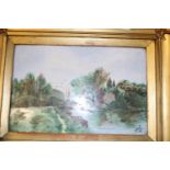 A hand painted porcelain plaque signed E E CHARD 1920, Collection only