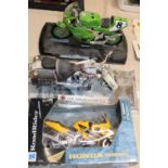 Three assorted die-cast motorbike models