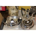 A selection of quality silver plate ware including Viners