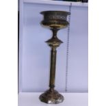 A large brass Jardinière and stand, postage unavailable