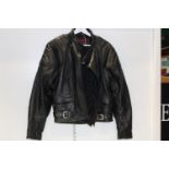 A vintage leather jacket