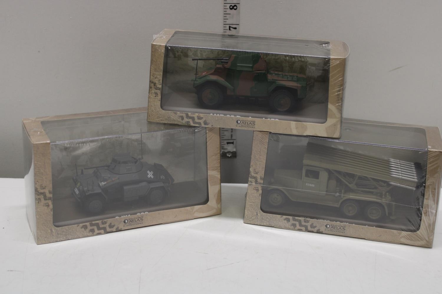 Three boxed Atlas military models