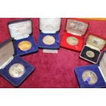 A job lot of cased collectors coins