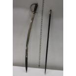A good quality reproduction cavalry sword with scabbard, postage unavailable