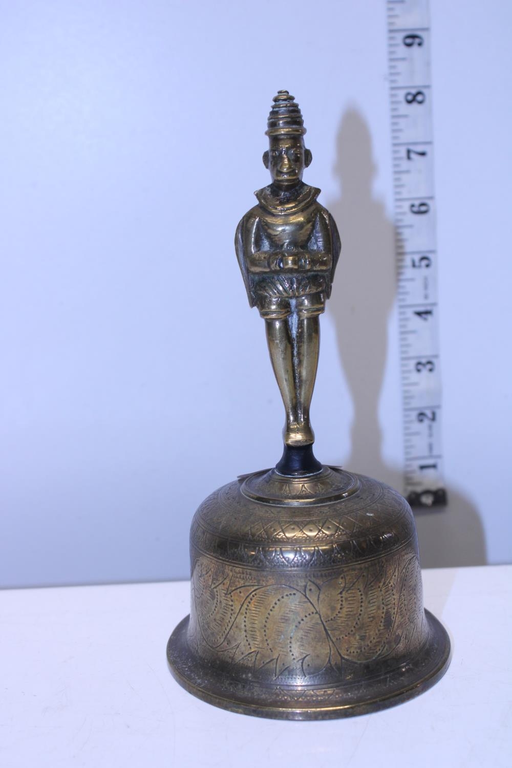 A unusual Oriental brass bell