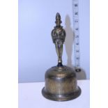 A unusual Oriental brass bell