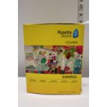 A Rosetta Stone teach yourself Spanish set