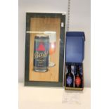 A boxed Royal Ales set and a framed Brass draft ale print