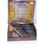 A boxed set of Cleveland quick set adjustable reamers set no 44