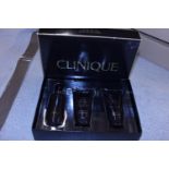 A boxed Clinique beauty gift set