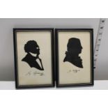 A pair of framed and signed Silhouettes
