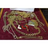 A job lot of costume jewellery