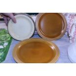 A selection of vintage Hornsea and Poole pottery etc plates