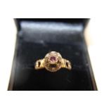 A antique 9ct gold Diamond and Ruby ring