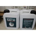 Two new 5litre tubs of four stroke engine oil