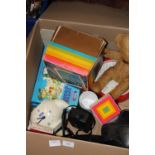 A box of assorted collectables. postage unavailable