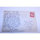 A hand written and signed postcard by Enid Blyton, thanking the recipient for their donations 1963
