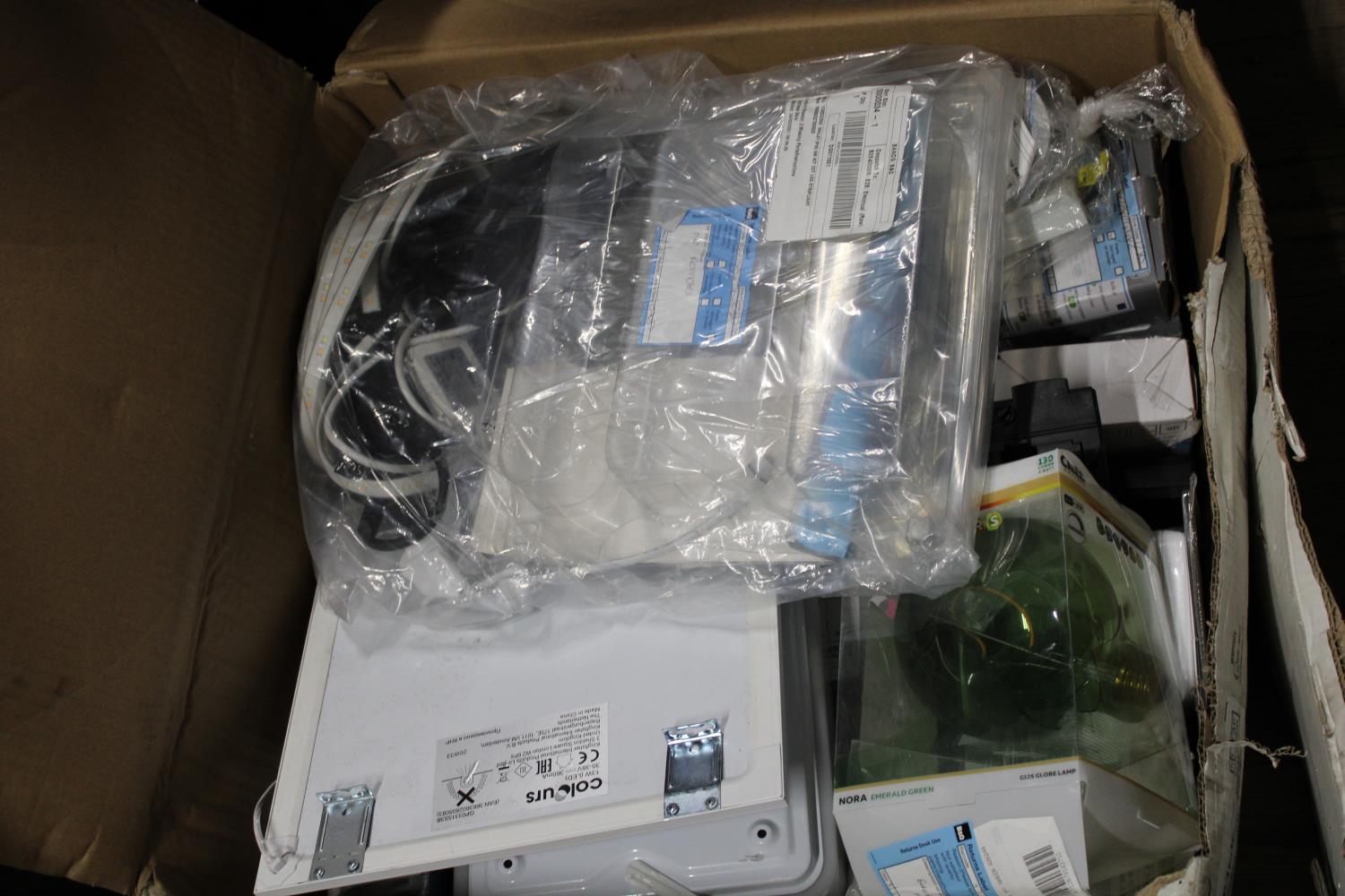 A box of returned items (unchecked)