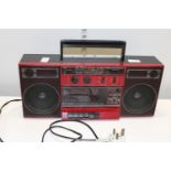 A vintage Hitachi stereo radio cassette recorder