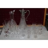 A job lot of assorted cut glass. postage unavailable
