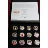 A Princess Diana photographic collection 2021 silver plated proof 12 coin set