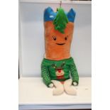 A large Kevin the Carrot soft toy, shipping unavailable