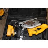 A DeWalt circular saw with charger (as found), shipping unavailable
