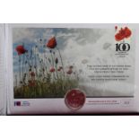 A remembrance day 2021 commemorative silver coin cover set issue 33/250
