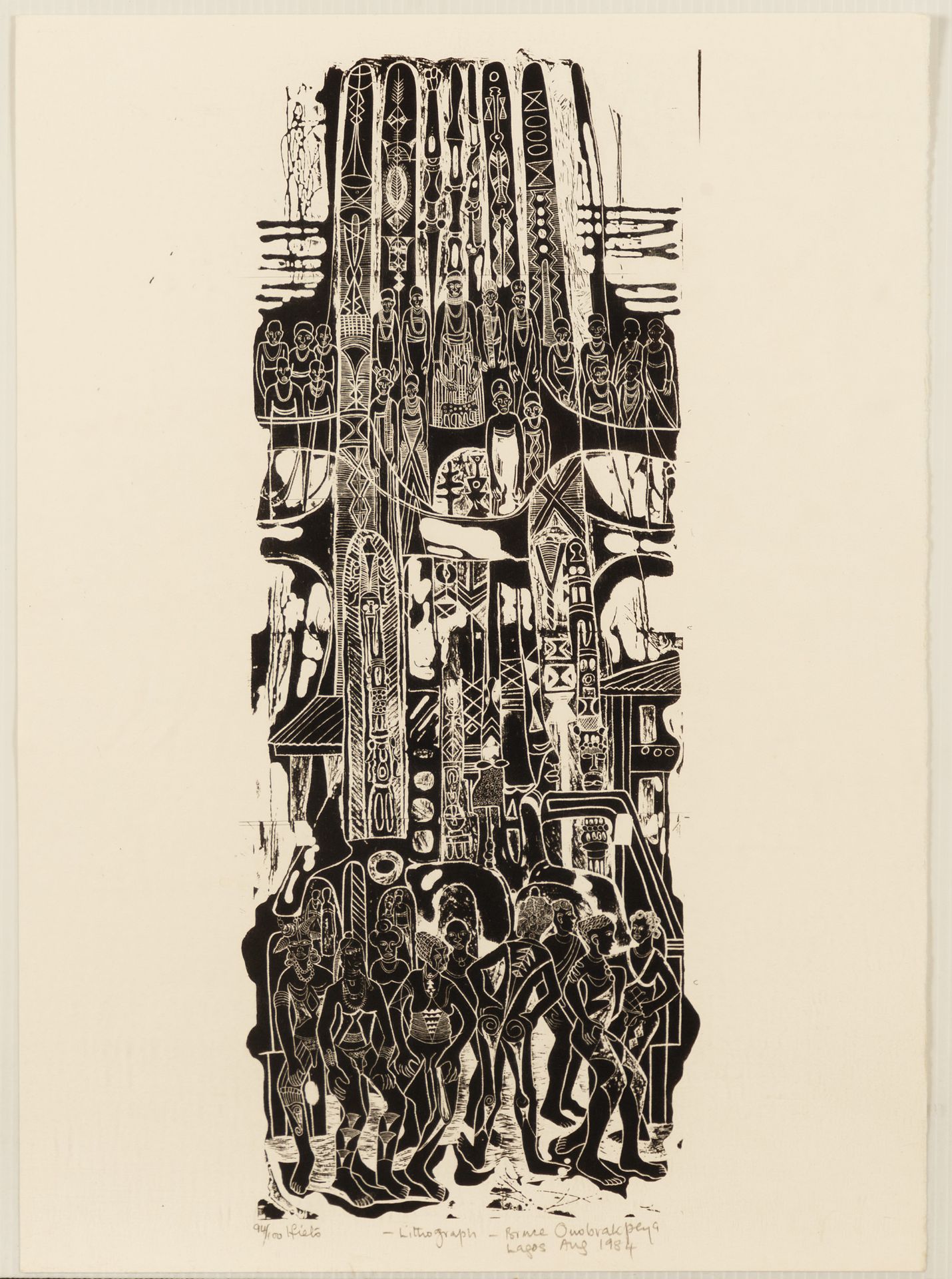 Bruce Onobrakpeya. Geb. 1932 in Agbarha Otor (Nigeria). Stellte u.a. in der Tate Modern London, in d