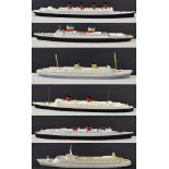 Sechs Schiffsmodelle Tri-ang,
