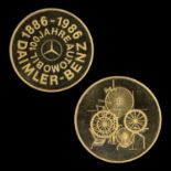 Goldene Medaille 100 Jahre Daimler Benz